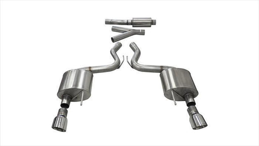Sport / 2.75 in Cat-Back 4.5 in Single Tips | 2015-2023 Mustang EcoBoost 2.3T (14343) Corsa Autoparts