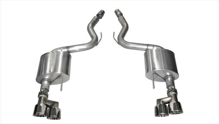 Sport / 3.0 in Axle-Back 4.0 in Twin Tips | 2015-2017 Mustang GT 5.0L V8 Coupe (14334) Corsa Autoparts