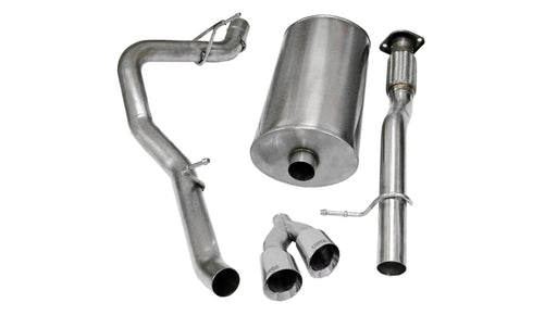 Sport / 3.0 in Cat-Back 4.0 Twin Tips | 2009-2014 Avalanche Suburban Yukon XL 5.3L 6.0L (14914) Corsa Autoparts