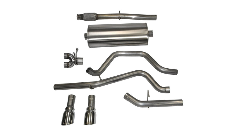 Sport / 3.0 in Cat-Back DRE 4.0 in Single Tips | 14-19c Silverado Sierra 5.3L 153WB (14870) Corsa Autoparts
