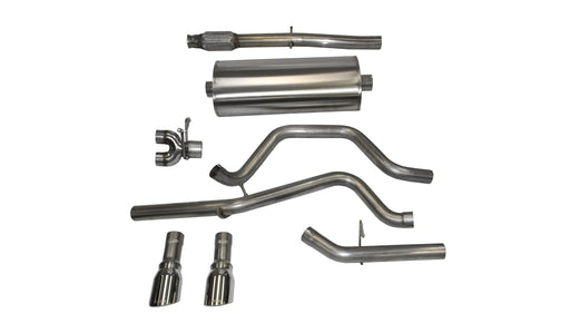Sport / 3.0 in Cat-Back DRE 4.0 in Single Tips | 14-19c Silverado Sierra 5.3L 153WB (14870) Corsa Autoparts