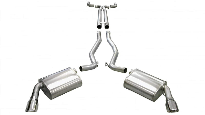 Sport / Cat-Back 4.0 in Single Tips | 2010-15 Camaro SS w.o GFX Coupe Conv MT (14951) Corsa Autoparts