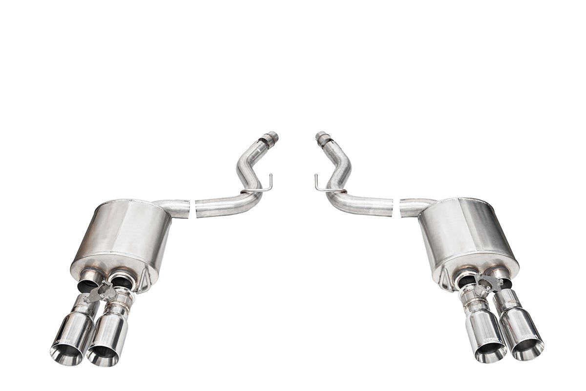 Sport Valved / 3.0 in Axle-Back 4.0 in Straight Tips | 2024 Mustang GT Coupe (21262) Corsa Autoparts