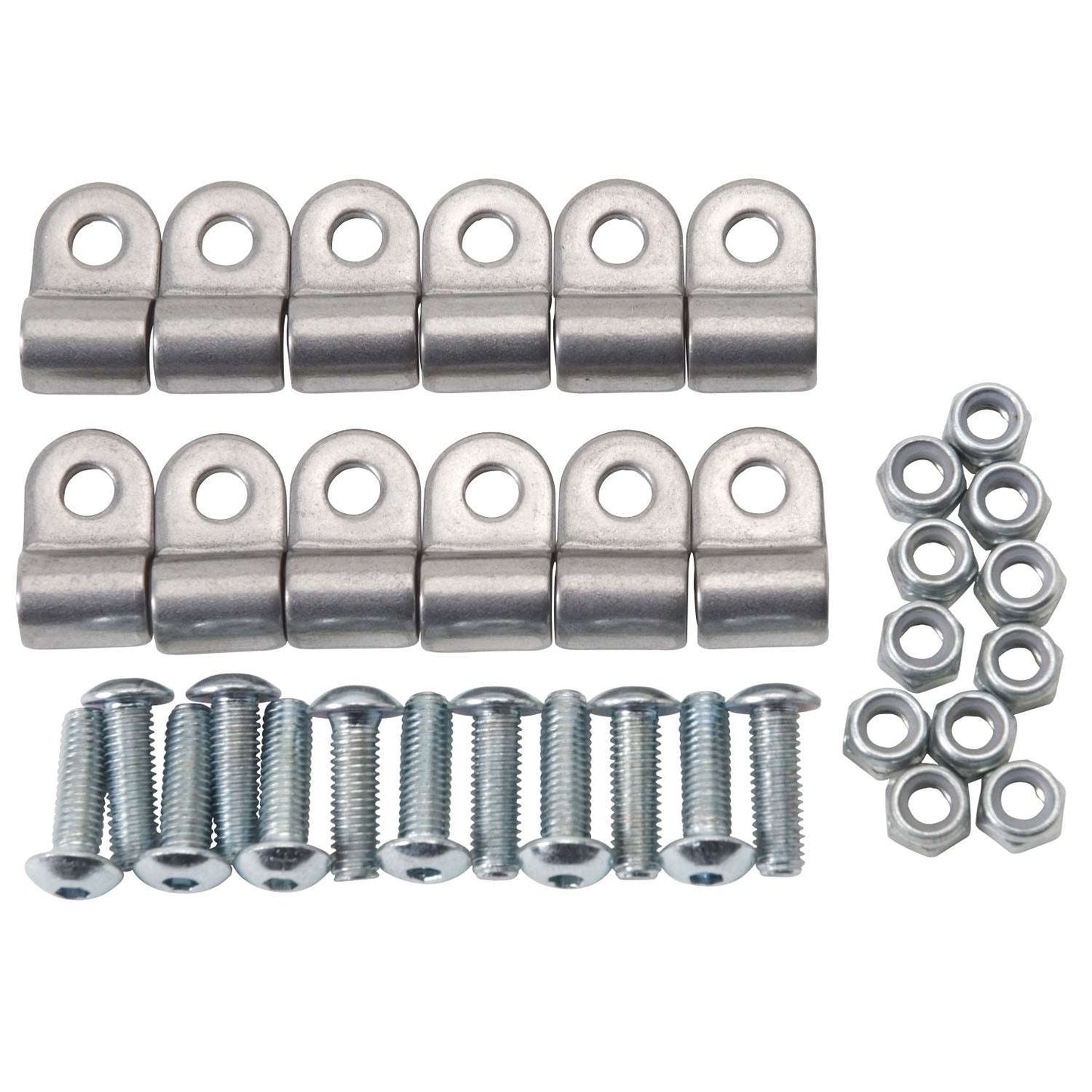 Stainless Steel Brake Line Clamps For 3/16" O.D. Hard Line - 12 Pack RUSSELL Autoparts