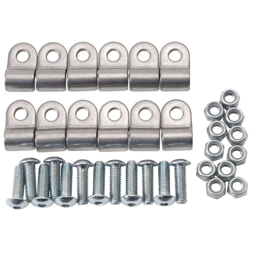 Stainless Steel Brake Line Clamps For 3/16" O.D. Hard Line - 12 Pack RUSSELL Autoparts