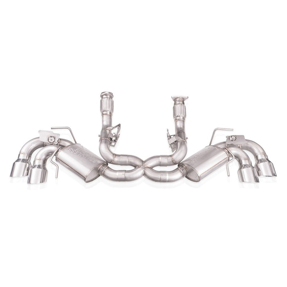 Stainless Works Corvette C8 Cat-Back Exhaust 20-21 Chevrolet Corvette C8 6.2L with Polished Tips C8CBL