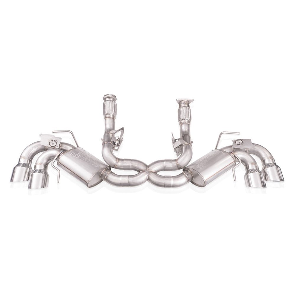 Stainless Works 20-21 Chevrolet Corvette C8 6.2L Redline Cat-Back Exhaust w/ Polished Tips C8CBR C8 CORVETTE EXHAUST