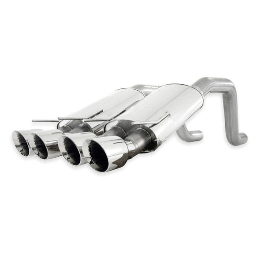 Stainless Works 2006-13 Corvette C6ZO6/ZR1 3in Axleback Chambered Mufflers Quad 4in Rolled Edge Tips ZO6CBCQUAD - DSP PERFORMANCE MOTORSPORTS