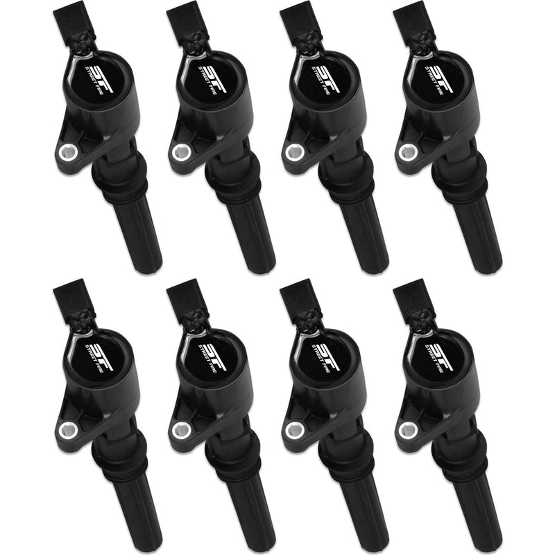 Street Fire Igntion Coils 1998-2014 Ford 4.6L/5.4L 2-Valve engines, Black 8-Pack MSD Autoparts
