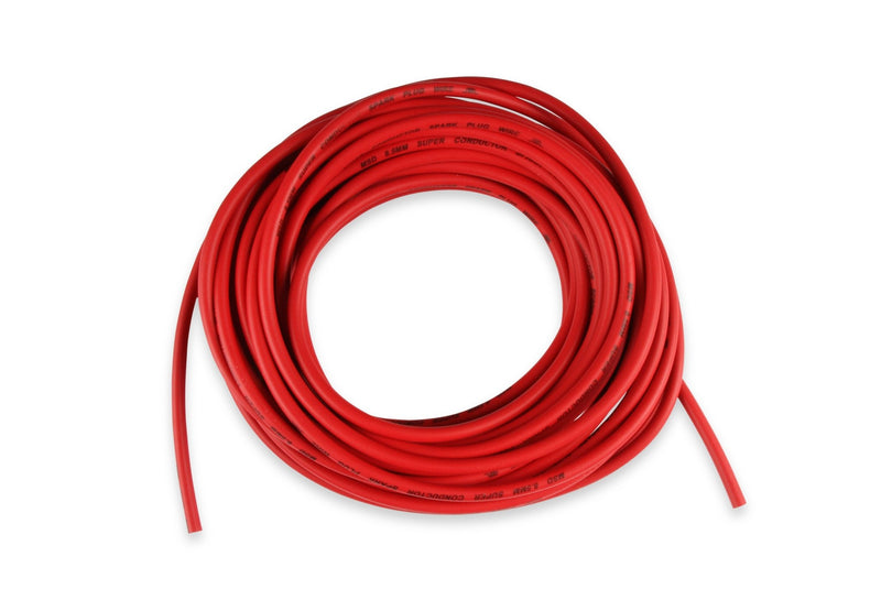 Super Conductor Spark Plug Wire, Red 8.5mm, 50 Ft MSD Autoparts