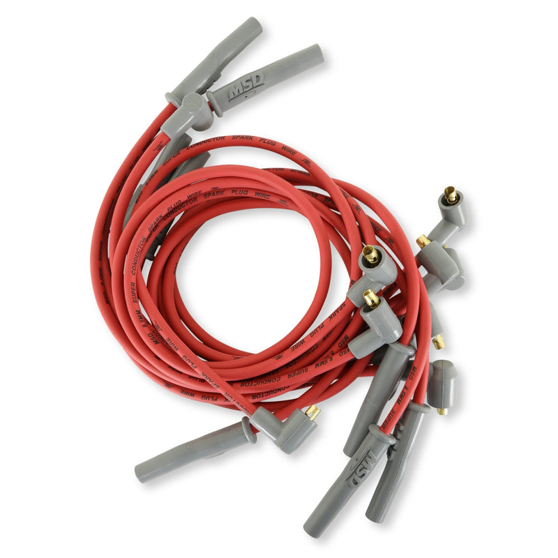 Super Conductor Spark Plug Wire Set Chevy 366-454 Socket MSD Autoparts