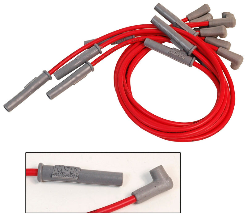 Super Conductor Spark Plug Wire Set, Chevy Pickup, BB EFI, '90-'97 SC MSD Autoparts
