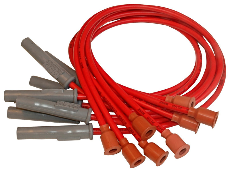 Super Conductor Spark Plug Wire Set, Chrysler 318-360, Socket MSD Autoparts