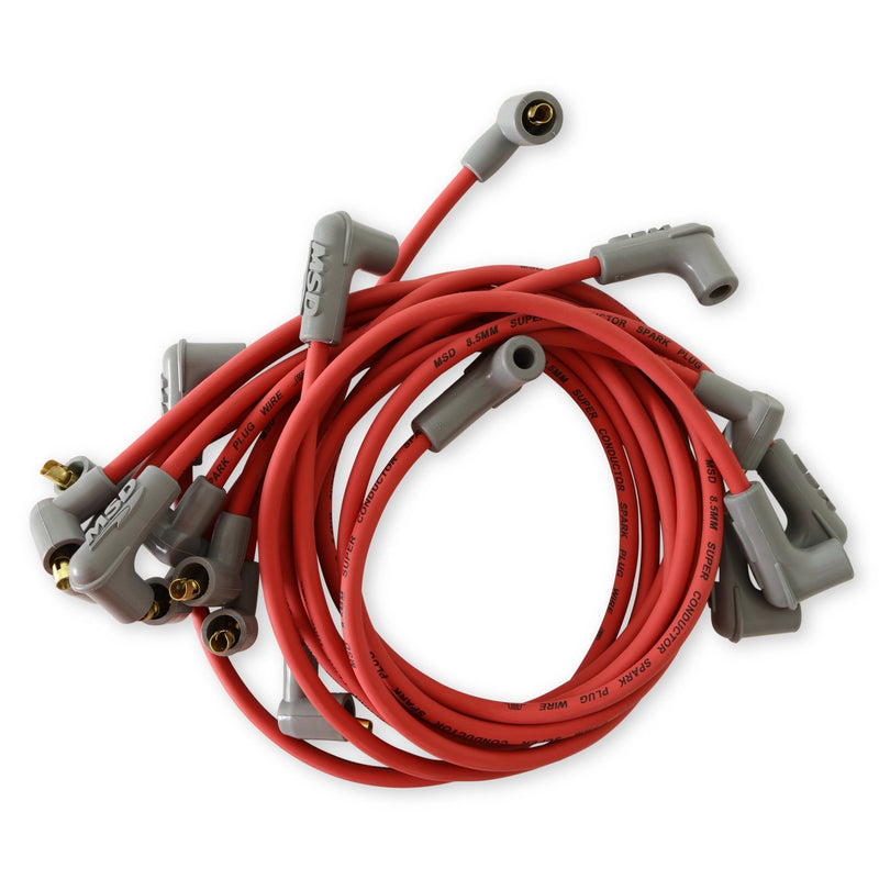 Super Conductor Spark Plug Wire Set, Small Block Chevy, Socket Dist. Cap MSD Autoparts