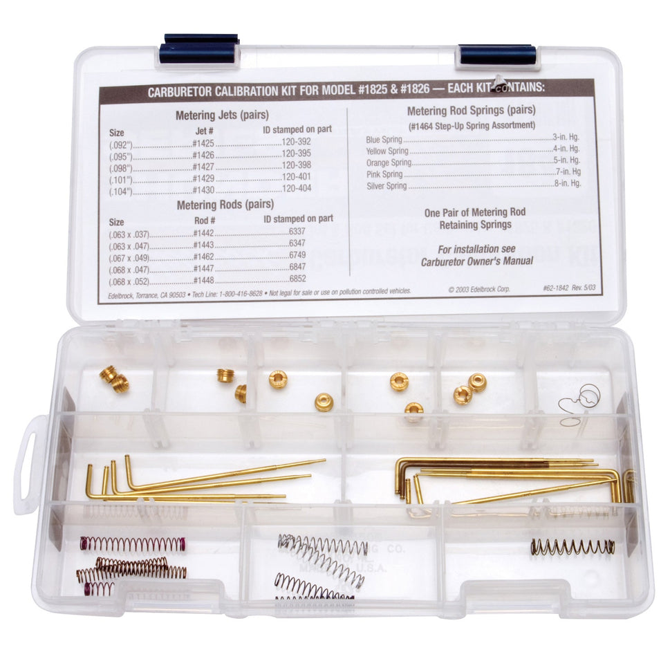 Thunder AVS Carburetor Calibration Kit #1842 for #1825 & #1826 Carburetors