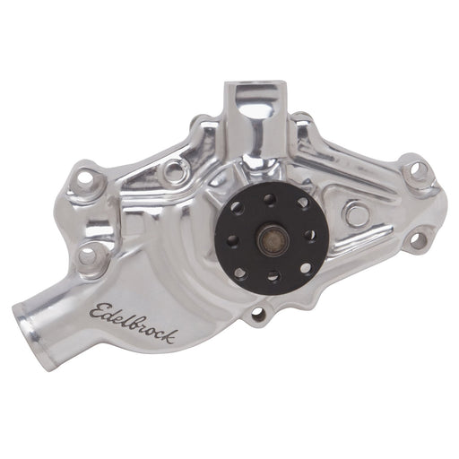 Water Pump for Small-Block 1971-82 Corvettes in Polished Finish (Short) EDELBROCK Autoparts