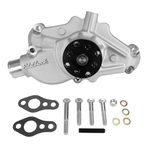 Water Pump for Small-Block 1984-91 350 c.i.d. Corvettes in Satin Finish (Short) EDELBROCK Autoparts