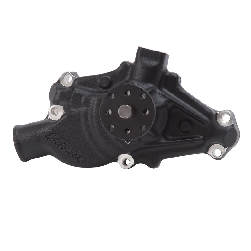 Water Pump for Small-Block Chevy in Black Finish (Short) EDELBROCK Autoparts