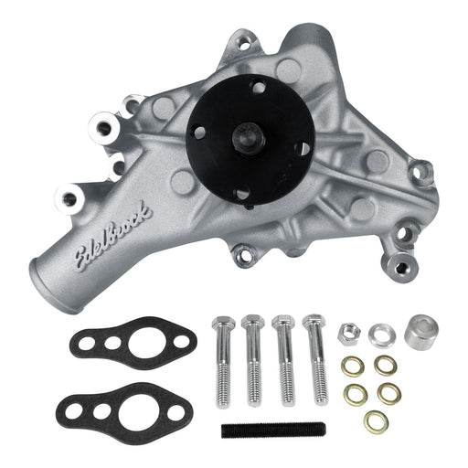 Water Pump for Small-Block Chevy in Satin Finish (Long) EDELBROCK Autoparts