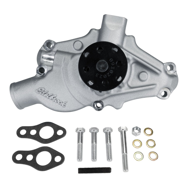 Water Pump for Small-Block Chevy in Satin Finish (Short) EDELBROCK Autoparts