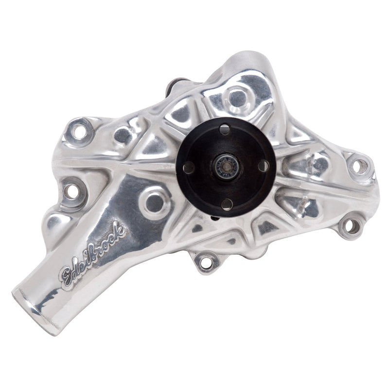 Water Pump for Small-Block Chevy - Reverse, in Polished Finish (Long) EDELBROCK Autoparts