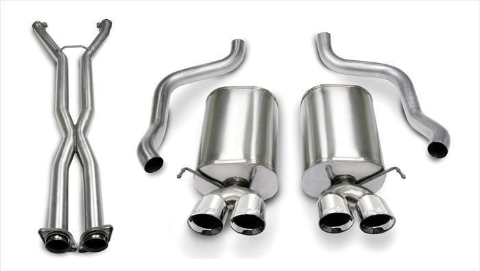 Xtreme, Sport / 2.5 in Cat-Back 3.5 in Twin Tips | 2009-2013 Corvette C6 (14470CB, 14108CB) Corsa Autoparts