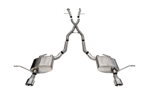 Xtreme, Sport / 2.5 in Cat-Back 4.5 in Single Tips | 2011-21 Jeep Grand Cherokee 5.7L (21187, 14991) Corsa Autoparts