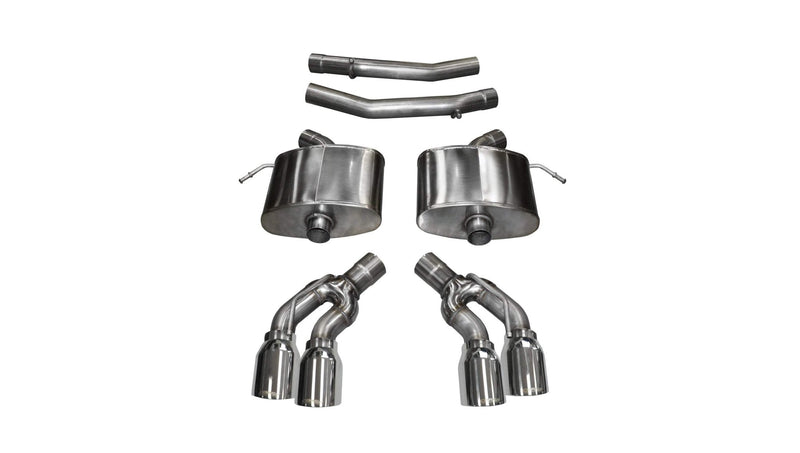Xtreme, Sport / 2.75 in Axle-Back 4.0 in Twin Tips | 2016-2019 CTS-V 6.2L (14358, 14357) Corsa Autoparts