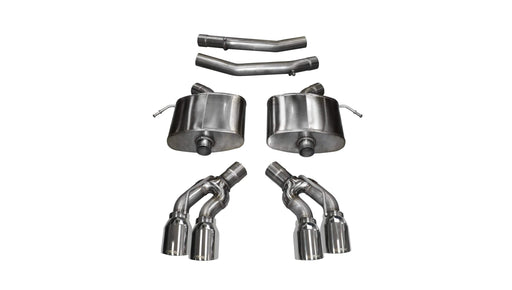 Xtreme, Sport / 2.75 in Axle-Back 4.0 in Twin Tips | 2016-2019 CTS-V 6.2L (14358, 14357) Corsa Autoparts