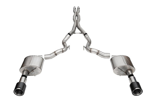 Xtreme, Sport / 3.0 in Cat-Back 4.5 in Carbon Fiber Tips | 2024 Mustang GT Convertible (21271CF, 21275CF) Corsa Autoparts