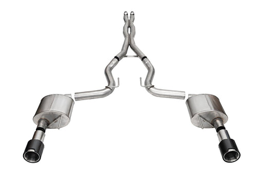 Xtreme, Sport / 3.0 in Cat-Back 4.5 in Carbon Fiber Tips | 2024 Mustang GT Coupe (21251CF, 21255CF) Corsa Autoparts