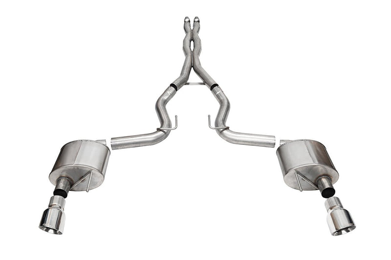 Xtreme, Sport / 3.0 in Cat-Back 4.5 in Slash Tips | 2024 Mustang GT Coupe (21250, 21254) Corsa Autoparts