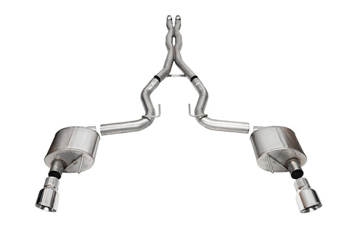 Xtreme, Sport / 3.0 in Cat-Back 4.5 in Slash Tips | 2024 Mustang GT Coupe (21250, 21254) Corsa Autoparts