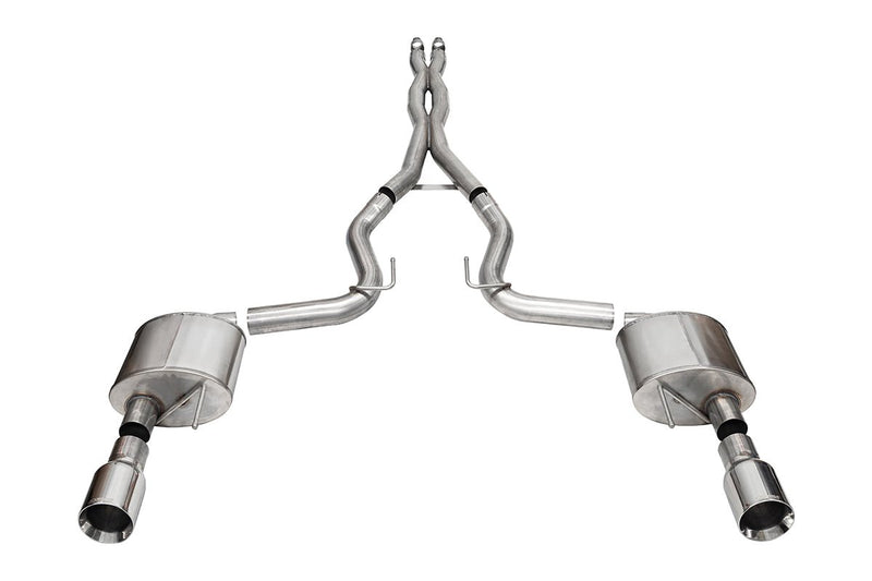 Xtreme, Sport / 3.0 in Cat-Back 4.5 in Straight Tips | 2024 Mustang GT Coupe (21251, 21255) Corsa Autoparts