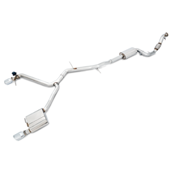 AWE Tuning Audi B9 A4 SwitchPath Exhaust Dual Outlet - Chrome Silver Tips (Includes DP and Remote) 3025-32014