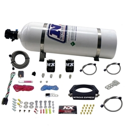 Nitrous Express GM LS 90mm Nitrous Plate Kit (50-400HP) w/15lb Bottle 20934-15