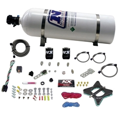 Nitrous Express 96-04 Ford Mustang 4.6L 2 Valve Nitrous Plate Kit w/15lb Bottle 20946-15