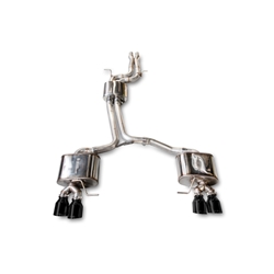 AWE Tuning Audi B8 A5 2.0T Touring Edition Exhaust - Quad Outlet Diamond Black Tips 3015-43024