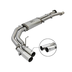 aFe POWER Rebel Series 3in 409 SS Cat Back Exhaust w/ Polished Tips 17 Ford F-150 Raptor V6-3.5L 49-43091-P