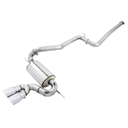 AWE Tuning Ford Focus ST Touring Edition Cat-back Exhaust - Resonated - Chrome Silver Tips 3020-32038