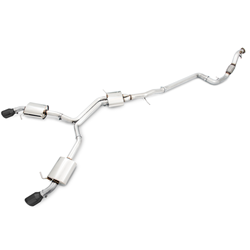 AWE Tuning Audi B9 A4 Touring Edition Exhaust Dual Outlet - Diamond Black Tips (Includes DP) 3015-33078