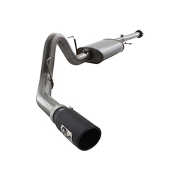 aFe MACHForce XP SS Exhaust 3in Cat-Back w/4.5in Black Tip 11-14 Ford F150 Ecoboost V6 3.5Ltt 49-43067-B