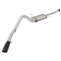 aFe MACHForce XP Exhaust 3in-3.5in SS Single Side Exit CB w/ Black Tips 15 Ford F150 V8 5.0L CC/SB 49-43073-B