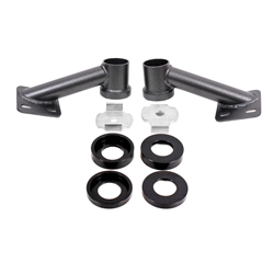 BMR 15-17 S550 Mustang Cradle Bushing Lockout Kit - Black Hammertone CB005H