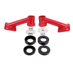 BMR 15-17 S550 Mustang Cradle Bushing Lockout Kit - Red CB005R