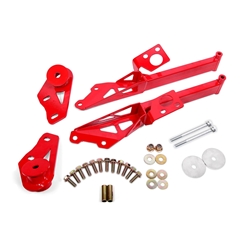 BMR Suspension 15-18 Ford Mustang S550 IRS Subframe Support Brace (Red) CB762R