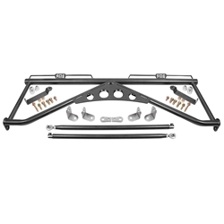 BMR 15-20 Ford Mustang Harness Bar - Black Hammertone HB760H