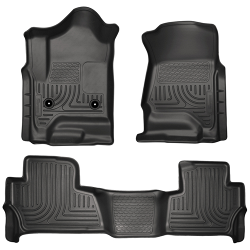 Husky Liners 80-12 Ford F-150/00-05 Ford Excursion Heavy Duty Black 2nd Row Floor Mats 52011