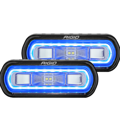 Rigid Industries SR-L Series Surface Mount LED Spreader Pair w/ Blue Halo - Universal 53121