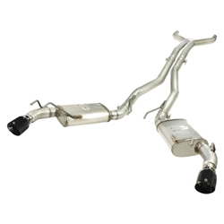 aFe MACHForce XP Exhaust 3in Stainless Stee CB/10-13 Chevy Camaro V8-6.2L (td) (gloss blk tip) 49-44039-B